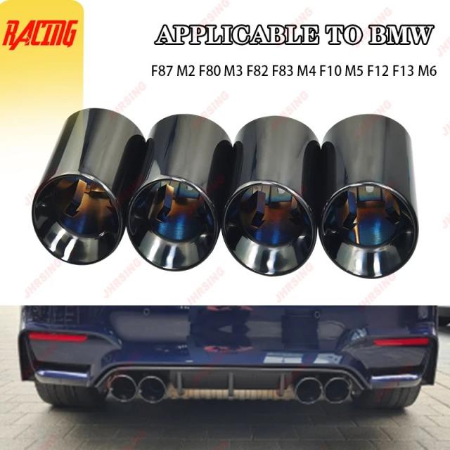 4ピース ステンレス エキゾースト チップ BMW F87 M2 F80 M3 F82 F83 M4 F10 M5 F12 F13 M6 用 マフラー テールチップ カスタム パーツ 輸入品