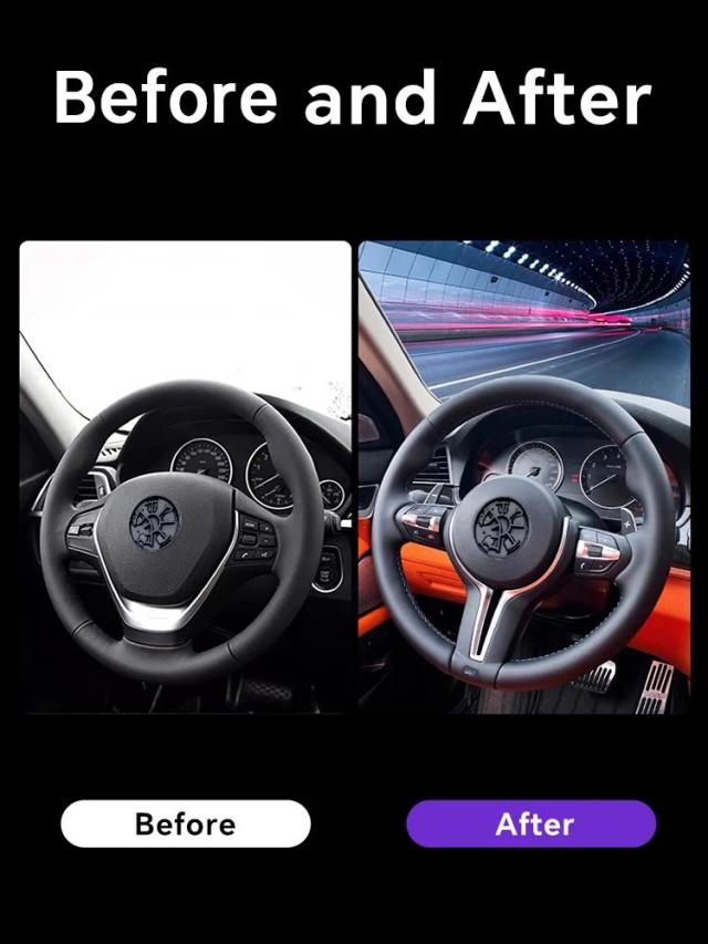 インテリア Mシリーズ レザーステアリングホイール BMW M3 M5 F20 F22 F23 F30 F33 F34 X1 F48 X5 F15 X3 F25 F80 E90 E70 E84 パドルシフト対応 輸入品_8