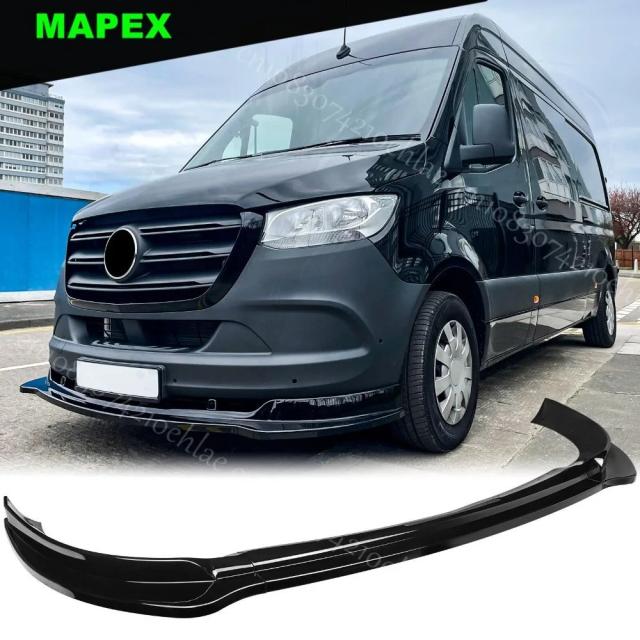 2019-2024 メルセデス・スプリンター 2500/3500XD W907/W910 用 フロントバンパースプリッターリップ ブラック 輸入品