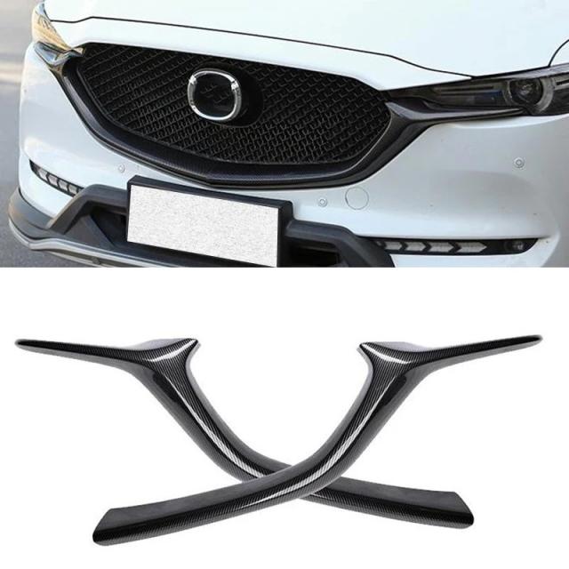 マツダ CX-5 CX-8用 フロントバンパー グリル トリムストリップ カバー ボディキット スタイリングアクセサリー (2017-モデル) 輸入品