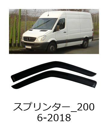 メルセデス・ベンツ スプリンター 用 ウィンドウ バイザー レインガード 2006-モデル ウィンドデフレクター ドアバイザー 輸入品