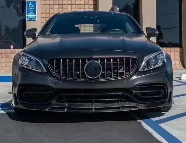 メルセデス・ベンツ Cクラス W205 C43 C63 用 カーボンファイバー フロントリップスポイラー バンパーディフューザー ボディキット 輸入品_12