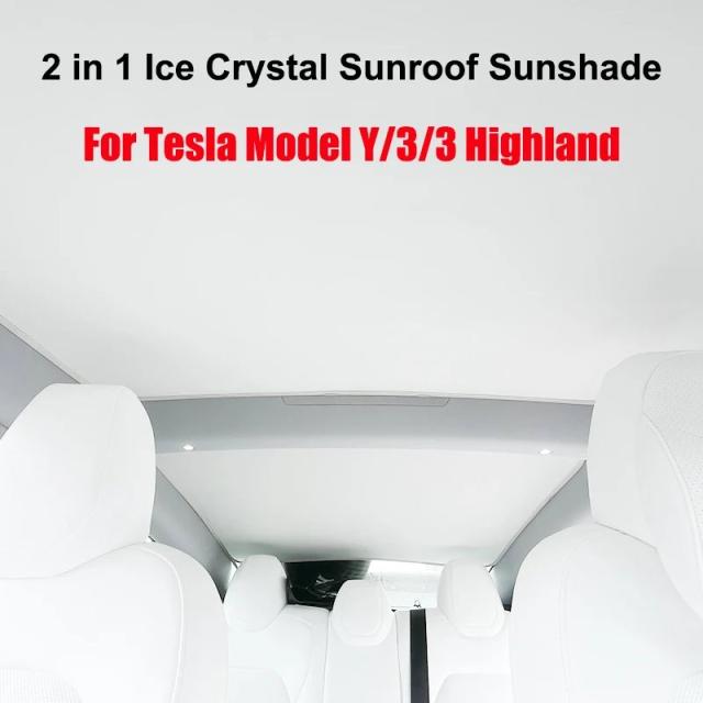 テスラ モデル3 ハイランド 2024 モデルY 2021-24 アイスクロス バックル付き サンシェード フロント リア スカイライト アクセサリー 輸入品