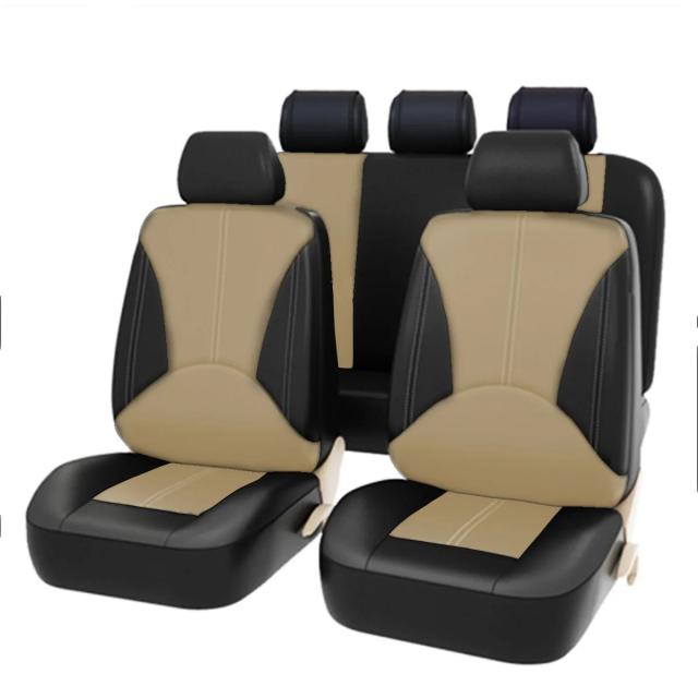 オールシーズン対応 ユニバーサル 9ピース PUレザー カートシートカバー 輸入品_11
