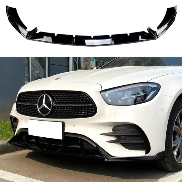 メルセデスベンツ Eクラス W213 E260 E300 AMG 用 フロントバンパーリップ スプリッター ディフューザー スポイラー ボディキット 2021 2022 2023 AMG チューニングパーツ 輸入品