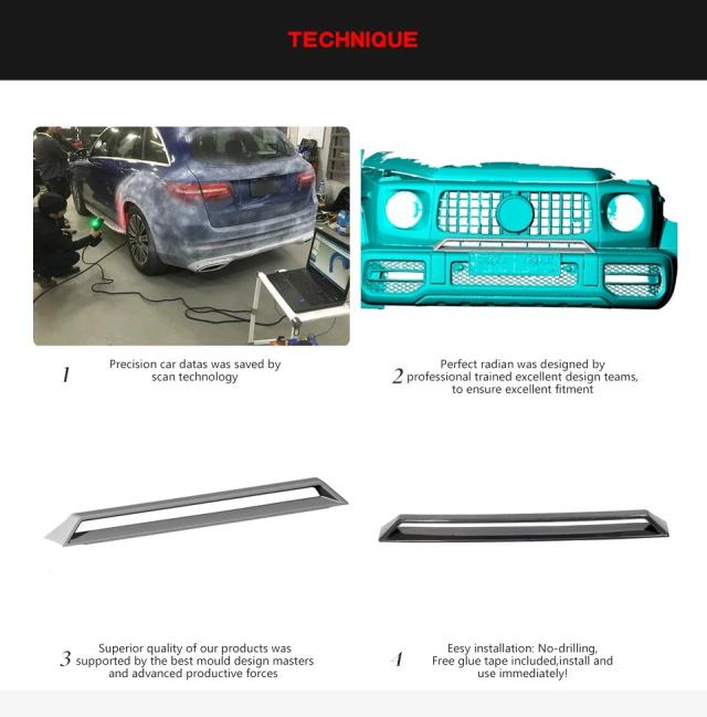 リアルカーボンファイバー メルセデスベンツ Gクラス W463 W464 G63 AMG 用 フロントエアインレットベント フロントエアスクープ ボディキット 輸入品