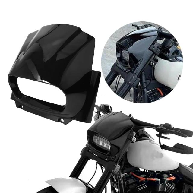 ハーレーダビッドソン M8ソフテイル ファットボブ FXFB FXFBS 専用 フロントヘッドライトカウル カバー 2018-モデル ブラック 輸入品_6