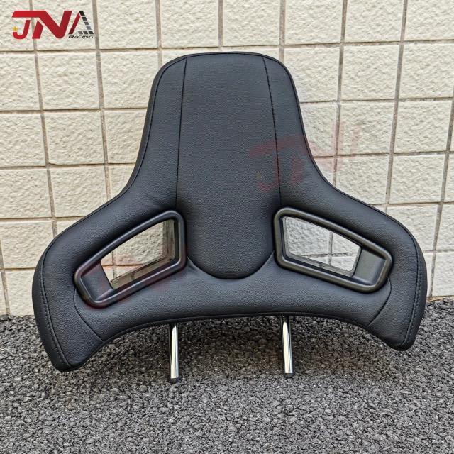 1組 ユニバーサルプラグイン レーシングシートヘッドレスト 高品質PVC 三角穴スプリットタイプ スポーツカーシートヘッド用 輸入品_16