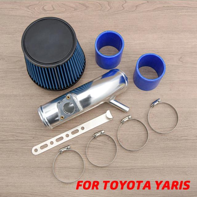 トヨタ ヤリス 1.6 用 レーシングスタイル アルミ吸気パイプ エルボー エアフィルター付き カーモディファイド インテークパイプ 輸入品