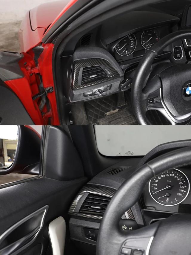 BMW 1・2シリーズ F20 F21 F22 F23 用 ABSカーボン調 ダッシュボードサイドエアアウトレットパネルカバー 内装アクセサリー (2012-モデル) 輸入品_10