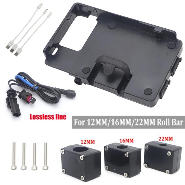 12mm 16mm 22mm スマホ用 バイク ナビゲーションブラケット USB充電ホルダー R1200GS LC F800GS ADV F700GS R1250GS CRF1000L 対応 輸入品
