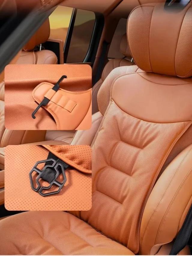 ユニバーサル ナッパレザー ソフトカーシートカバー 車内用 通気性シートクッション カーシートカバーフルセット カーシートクッション 輸入品_4