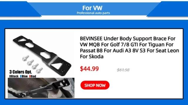 BEVINSEE パフォーマンス フロントストラットタワーバー VW Golf MK7/7.5 GTI/R 対応 輸入品_6