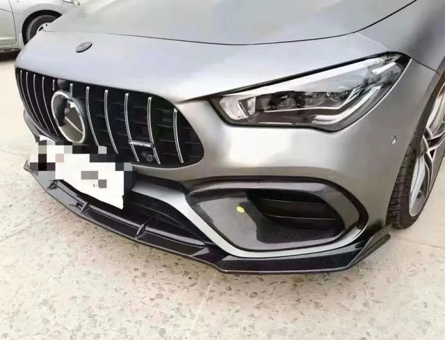 メルセデス・ベンツ CLAクラス W118 CLA45 CLA45S 用 カーボンファイバー フロントバンパーリップ フロントリップディフューザー フロントチンスポイラー ボディキット 輸入品_11