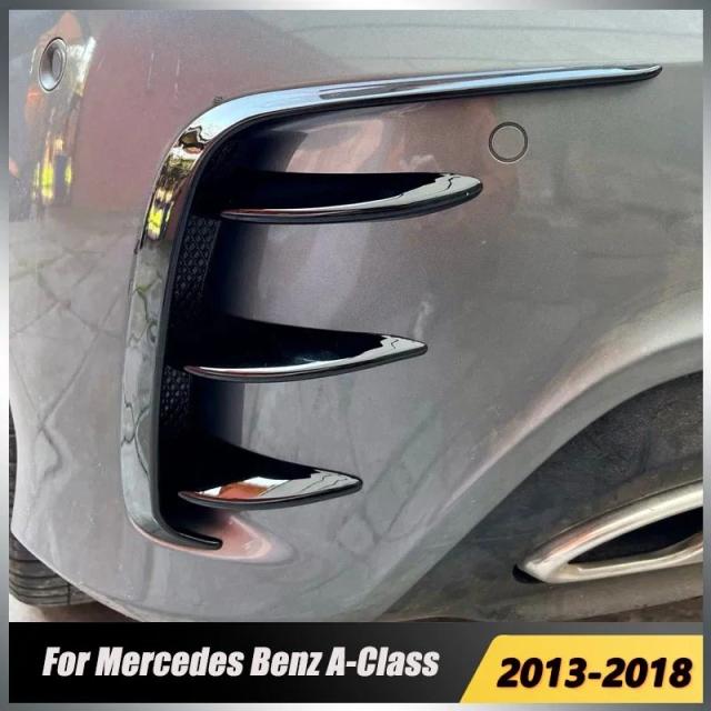 メルセデスA位置付け W176 A45 AMG 用 リアバンパーリップスポイラー サイドカナード エアベントスプリッター 下げ翼取りまかなう (2013-) インポート品