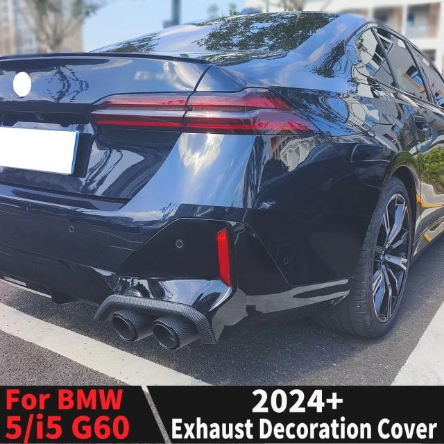 BMW 5シリーズ G60 / i5 (2024-) 用 エキゾーストデコレーションカバー 2個セット パイプトリム スポーツボディキット チューニングアクセサリー 輸入品