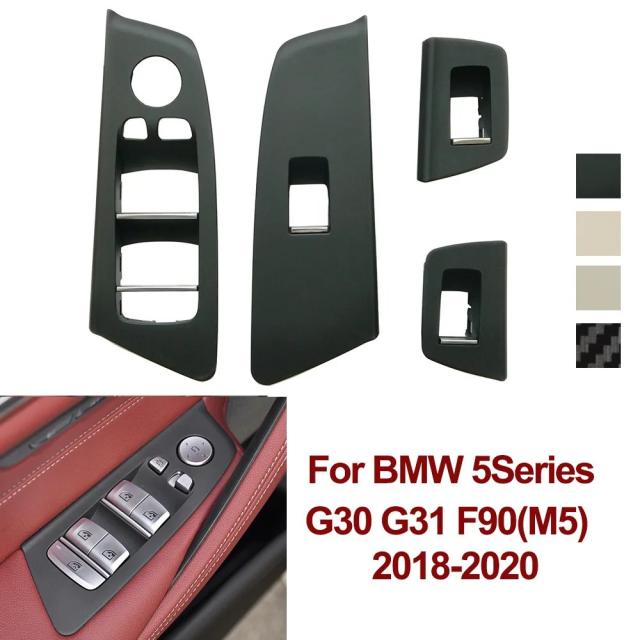BMW 5続きもの G30 G31 用 LHD 左手持ち部分 部屋の入り口室内装飾 パワーウィンドウスイッチ リフトカバーパネルトリム 2017-2020 525 528 530 540 インポート品