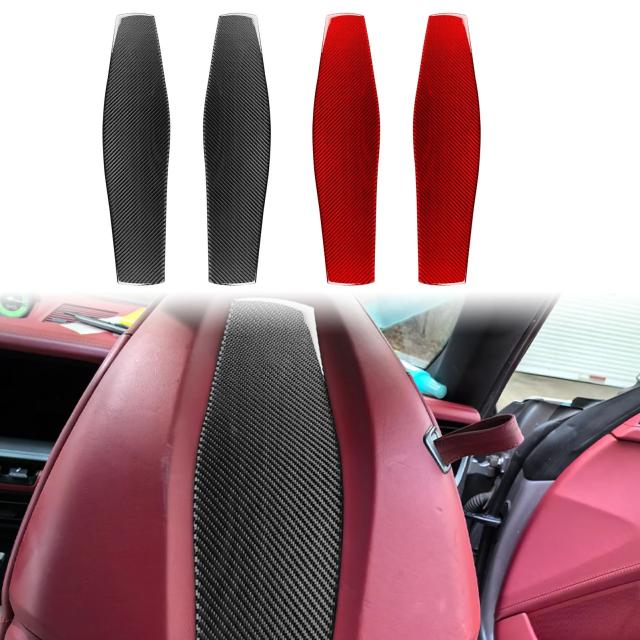 HKCN ポルシェ911 992 2019-2023 カーボンファイバー シート背もたれパネル 車内アクセサリー カバー トリム 改造用ステッカー デカール 輸入品_4