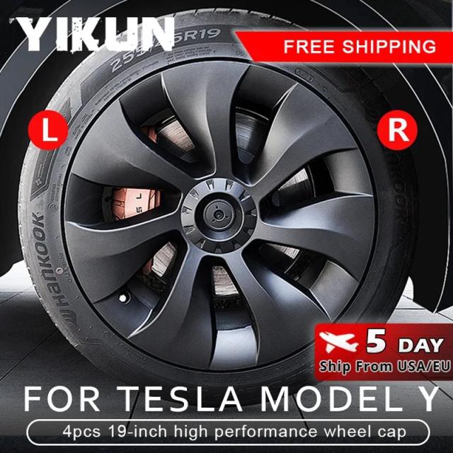 4個セット ハブキャップ 車用 高性能 交換用 テスラ モデルY ホイールキャップ 19インチ 自動車 ハブキャップ フルカバー アクセサリー 2022 2023 輸入品