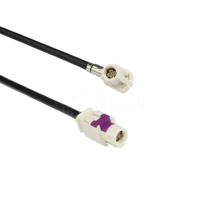 エイトウッド 車載用高速データ伝送 FAKRA HSD Bコード オス USB LVDS シールド Dacar 535 4コア ケーブル Benz BMW Audi 対応 輸入品