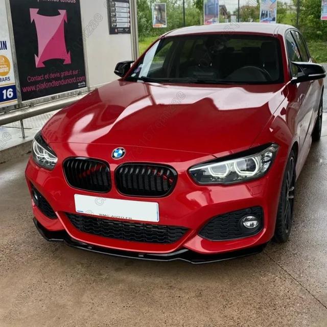 BMW 1シリーズ F20 F21 118i 120i M135i M140i LCI 2015-2019 用 Mパック フロントバンパーリップ スプリッター ディフューザー ボディキット スポイラー 輸入品