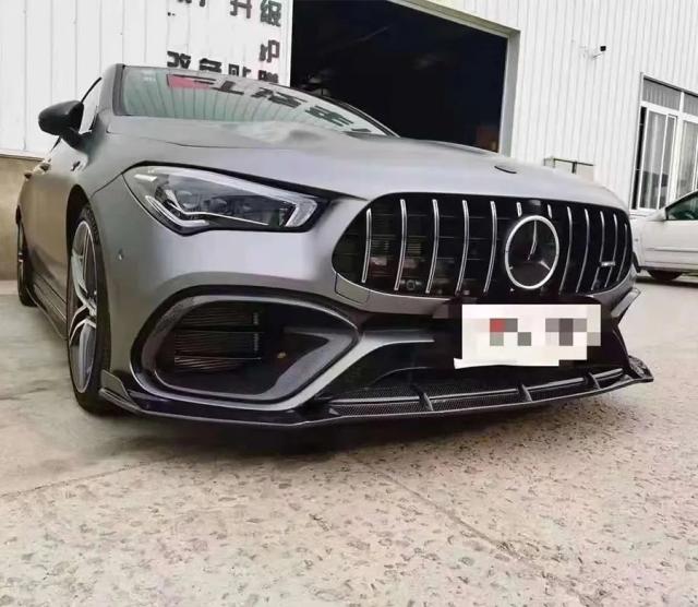 メルセデス・ベンツ CLAクラス W118 CLA45 CLA45S 用 カーボンファイバー フロントバンパーリップ フロントリップディフューザー フロントチンスポイラー ボディキット 輸入品_10