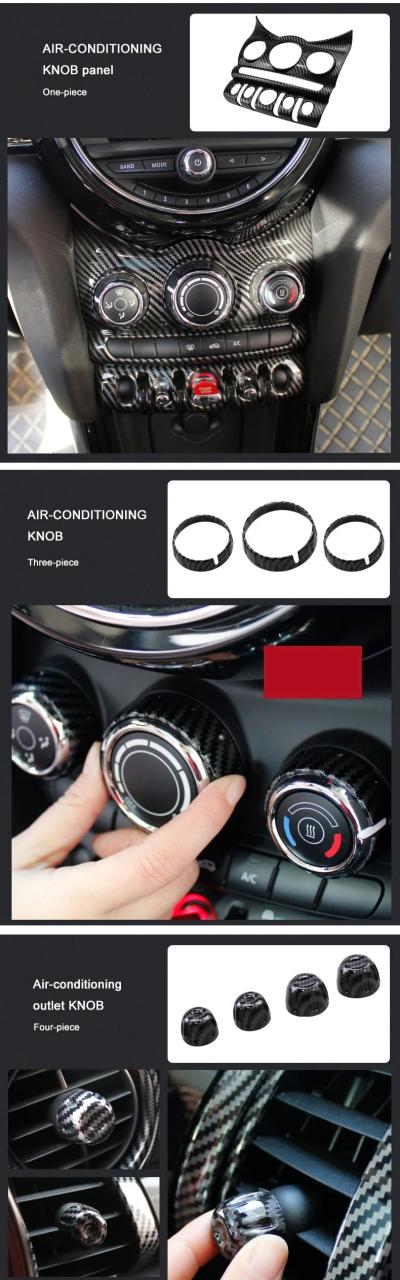 MINI COOPER F55 F56 F57 F60 専用 カーボンファイバー風 内装デコレーションステッカー タコメーターカバー 車内アクセサリー 輸入品