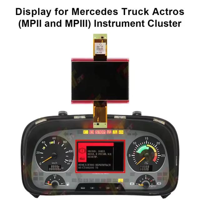 メルセデス・トラック アクトロス MPII・MPIII 用 ダッシュボード表示器＋底面偏光フィルム 計器表示パネル 輸入品
