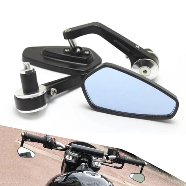 7/8インチ 22mm ハンドルエンドミラー オートバイ用アルミ合金 リアビューミラー Honda CB1000R CB500X CB500F CB650R CB650F CB125R対応 輸入品