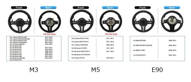 インテリア Mシリーズ レザーステアリングホイール BMW M3 M5 F20 F22 F23 F30 F33 F34 X1 F48 X5 F15 X3 F25 F80 E90 E70 E84 パドルシフト対応 輸入品_1