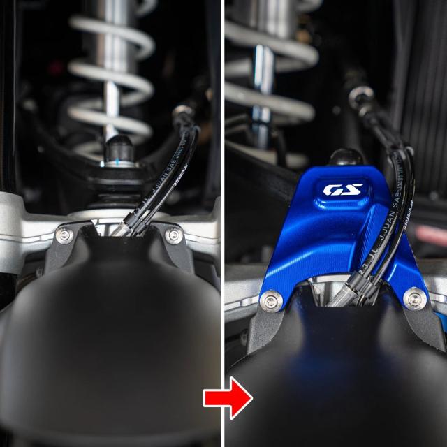 BMW R1300GS / R1300GS ADVENTURE 用 CNC軽銀製 テレレバージョイントプロテクションガード インポート品