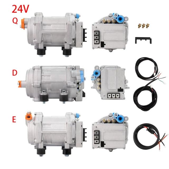 A/C 12V 24V 48V 電動コンプレッサーセット 自動車 トラック バス ボート トラクター 整備工場 エアコン用 輸入品_4