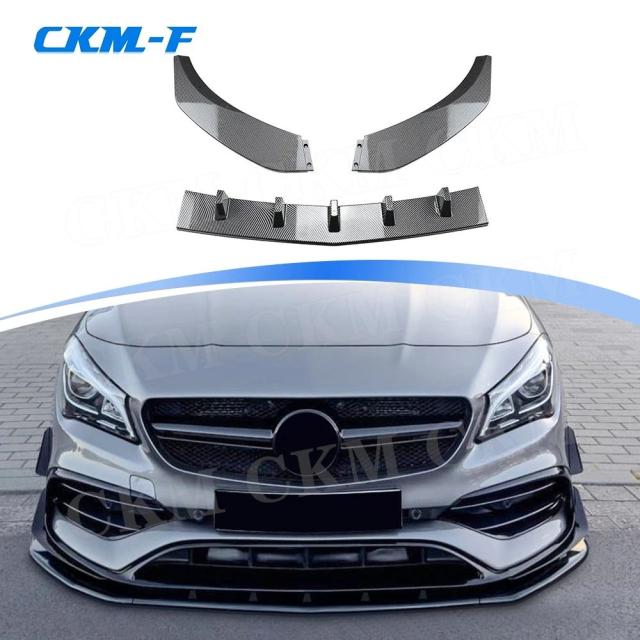 メルセデス・ベンツ CLAクラス C117 CLA200/260/CLA45 AMG 用 ABS製 フロントバンパーリップスポイラー ボディキット (2016-モデル対応) 輸入品