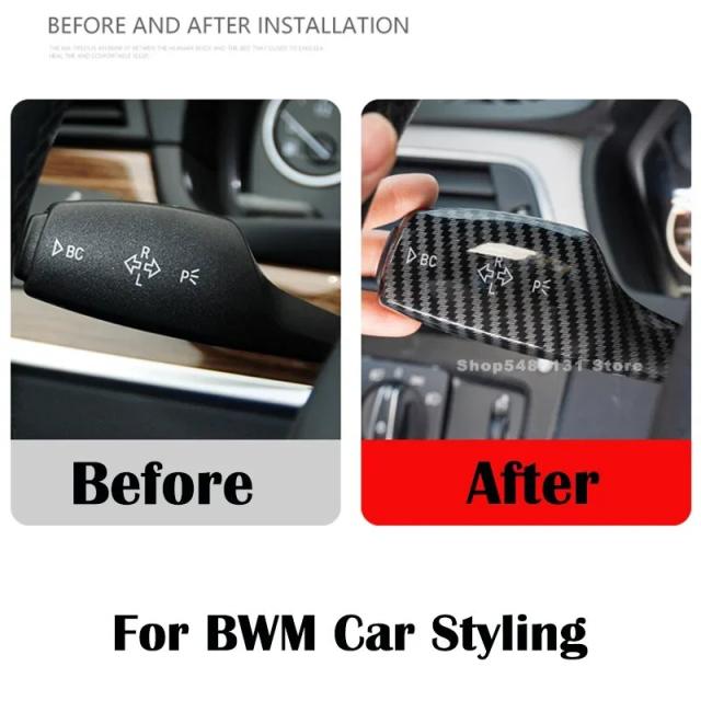 プレミアム品質 ターンシグナルワイパースイッチトリム ステアリングウィールヘッドライトスイッチコントロールカバー BMW 1 3 5 6 7シリーズ アクセサリー 輸入品_4