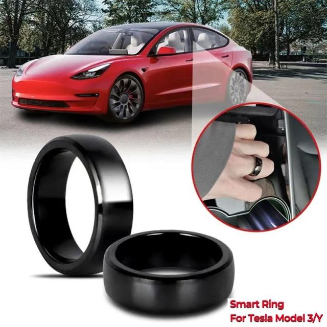 スマートキーリング NFC防水セラミックリング 車キーカードキーホルダー オリジナルカードチップ使用 Tesla Model 3 Model Y対応 輸入品
