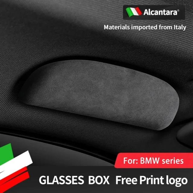BMW 1/2/3/4/5/6/7シリーズ X1 X2 X3 X5用 車載サングラスホルダーケース アルカンタラスエード収納オーガナイザー サングラスボックス 輸入品