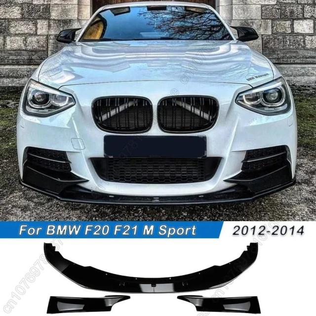 BMW 1シリーズ F20 F21 118i 120d 120i M135i LCI Mスポート 2012-2014 フロントバンパー リップスポイラー スプリッター ディフューザー ボディキット 輸入品