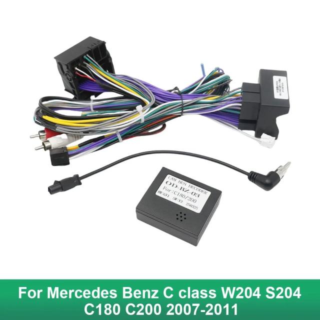 Canbus Box OD-BZ-03 16ピン 配線ハーネス 電源ケーブル メルセデス・ベンツ Cクラス W204 S204 C180 C200 2007-2011年 対応 Android 2Din 輸入品