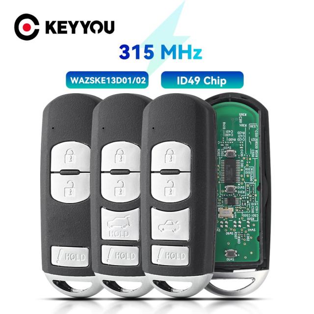 KEYYOU マツダ 3 6 CX-3 CX-5 ミアータ スピード3 用 SKE13D-01 SKE13D-02 315/433MHz ID49チップ 近接カード リモコン カーキー 輸入品_8