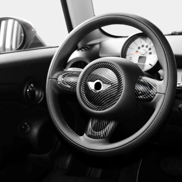 BMW MINI Cooper JCW用 ステアリングホイールマルチメディアボタン装飾カバー 純正風カスタムパーツ 輸入品_2
