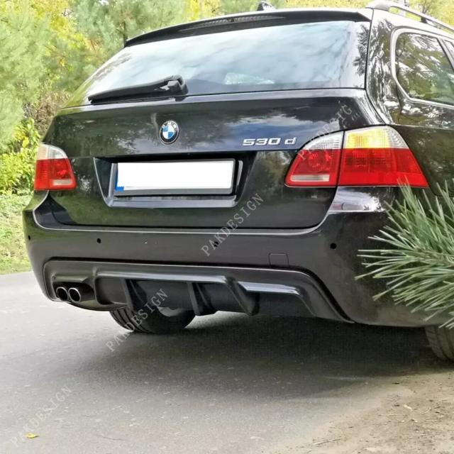 MPスタイル リアバンパースプリッターディフューザー BMW 5シリーズ E60 E61 Mパック 2004-2010 プラスチック ボディキット チューニング 輸入品_2