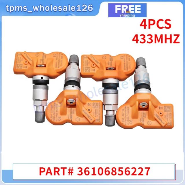 36106856227 TPMS 433MHZ タイヤ空気圧監視センサー 4個セット 2010-2013年 BMW 128I 135I 335I 528I 750LI M3 M5 X3 X5 X6 MINI COOPER 対応 輸入品