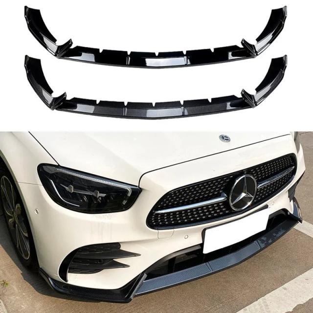 メルセデス・ベンツ Eクラス W213 式以降 E260 E300 用 フロントバンパーリップスポイラー ボディキット 3点セット プロテクターガード 外装アクセサリー 輸入品