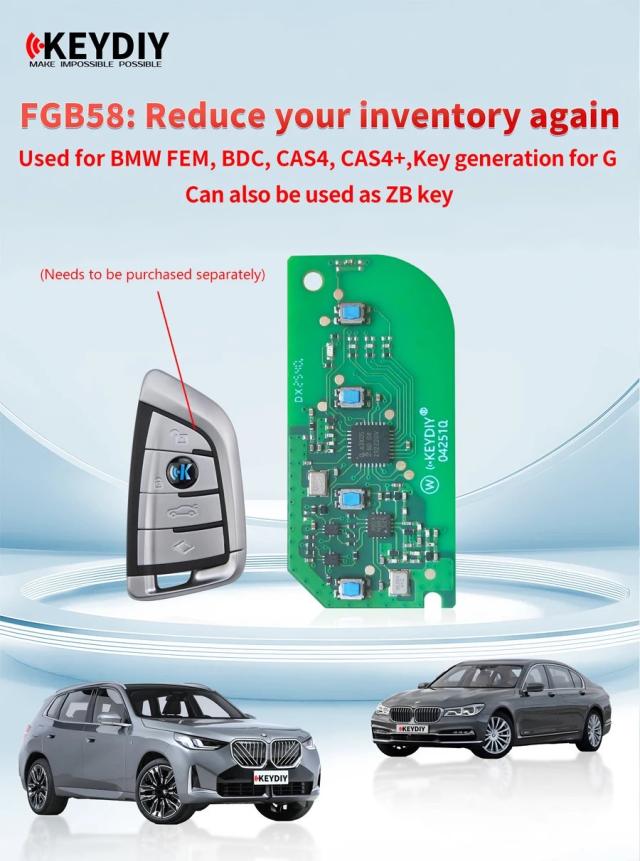 KEYDIY KD FGB23 FGB57 FGB58 リモートPCB 434MHz BMW G30 G31 G38 G32 G11 M5 F90 X3 IX3 G08 X3 F97 G01 X4 G02 F98 CAS4 FEM/BDC対応 輸入品_11