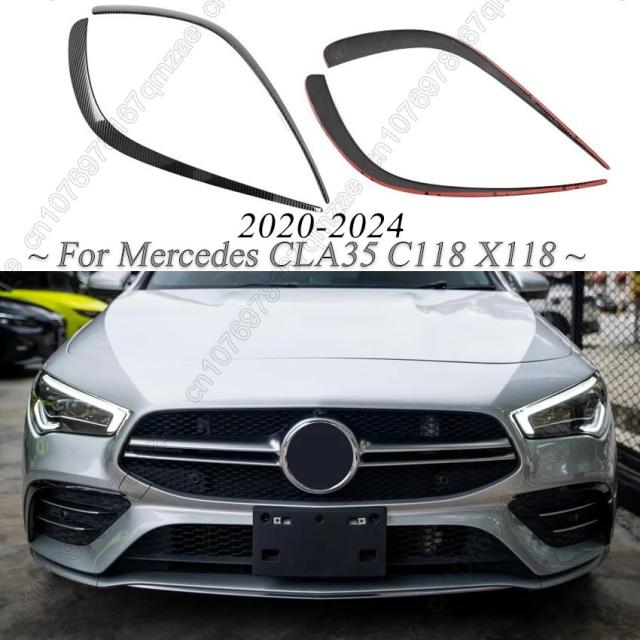 メルセデス・ベンツ CLA C118 X118 用 フロントバンパー リップスポイラー スプリッター キャナード ベント 180 200 220 260 CLA35 AMG 2020-2024 輸入品