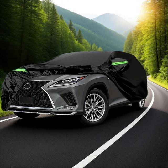 カーカバー 屋外用 車両保護 日除け 雪対策 UVカット カバー SUV セダン 自動車用 サンシェード 防塵 防水 ブラック シルバー 輸入品