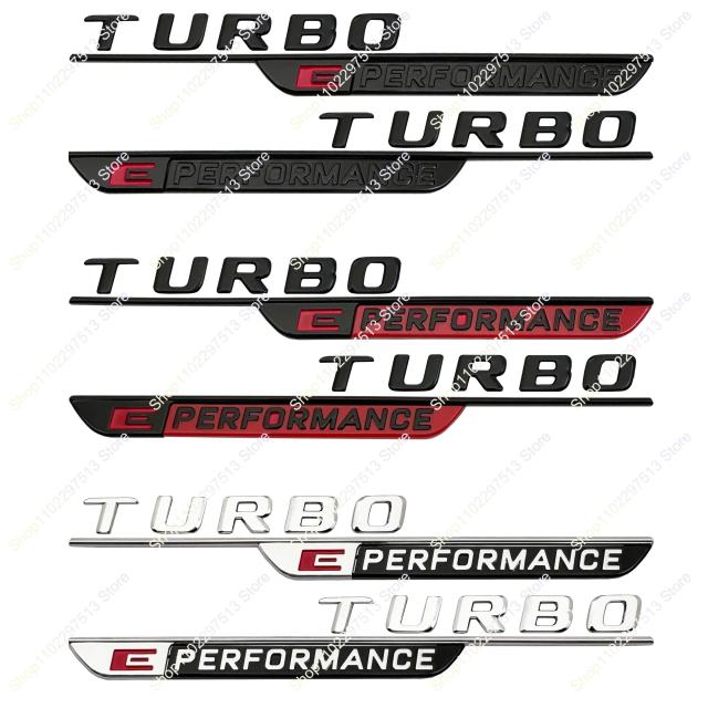 新型 レターズナンバー TURBO E PERFORMANCE エンブレム フェンダートリム バッジ ステッカー W206 C63s GLC63s アクセサリー 輸入品