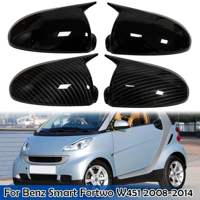 メルセデス・ベンツ スマート フォーツー W451 2008-2014 用 リアビュー サイドミラー カバー 外装ケース トリム デコレーション 2個セット 輸入品