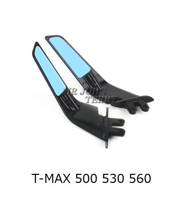 T-MAX専用 ステルスウィングミラー スポーツウィングレット アジャスタブルミラー 対応機種：T-MAX500 04-12 TMAX530 12-19 T-MAX560 2020-2021 輸入品_1