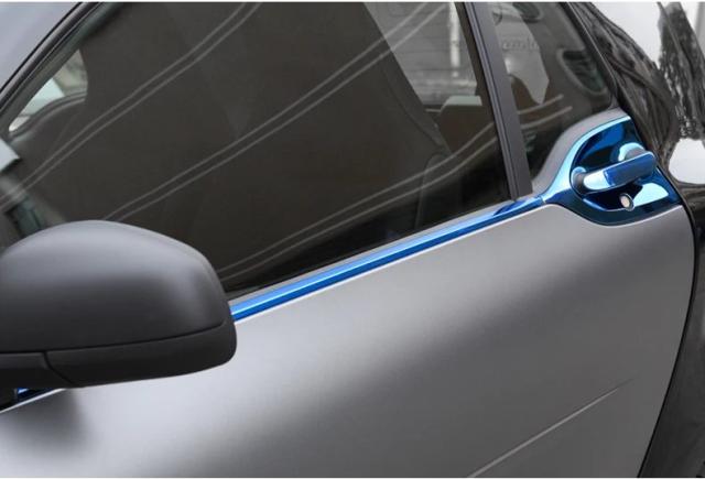 メルセデス・ベンツ スマート 453 フォーツー 2015年用 ステンレス 車窓 ロアストリップ デコレーショントリムキット 外装スタイリングアクセサリー 輸入品